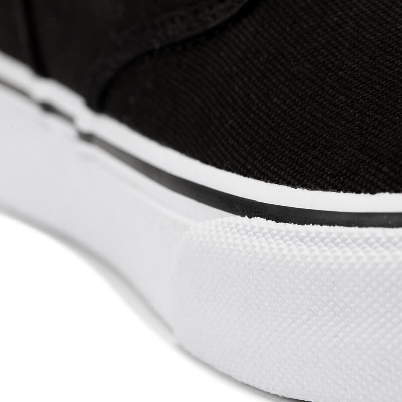 ZAPATILLAS DE SKATE VULCA 100 SLIP-ON NEGRO BLANCO 