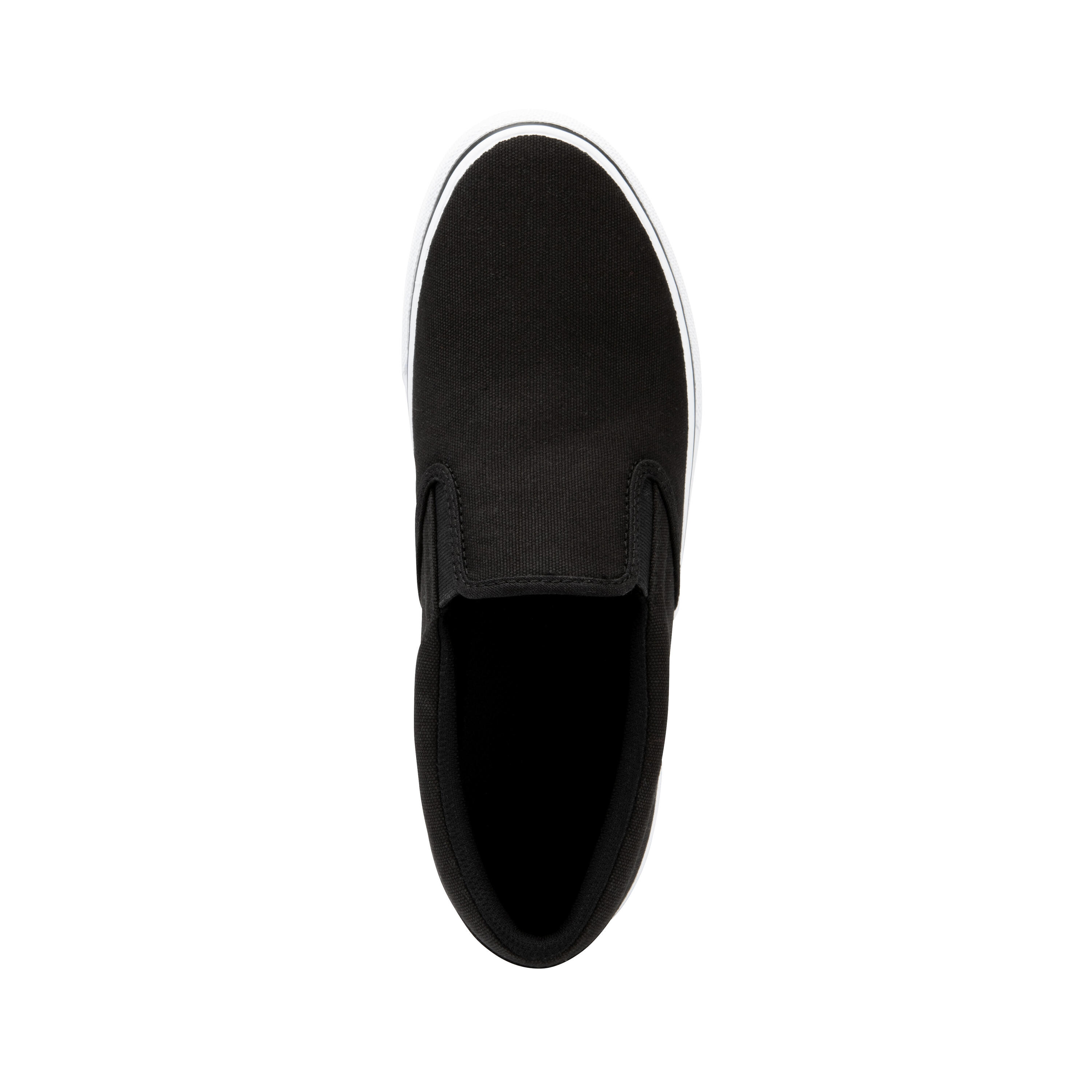 Slip-On Skateboarding Shoes Vulca 100 - Black/White 7/15