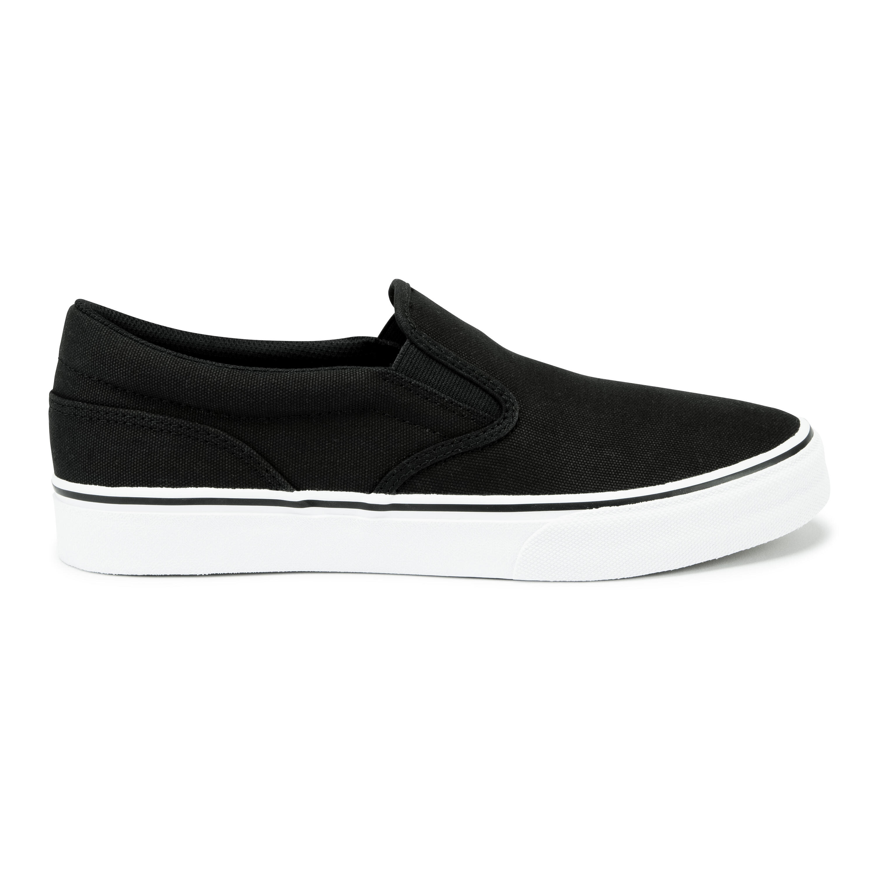 Slip-On Skateboarding Shoes Vulca 100 - Black/White 2/15