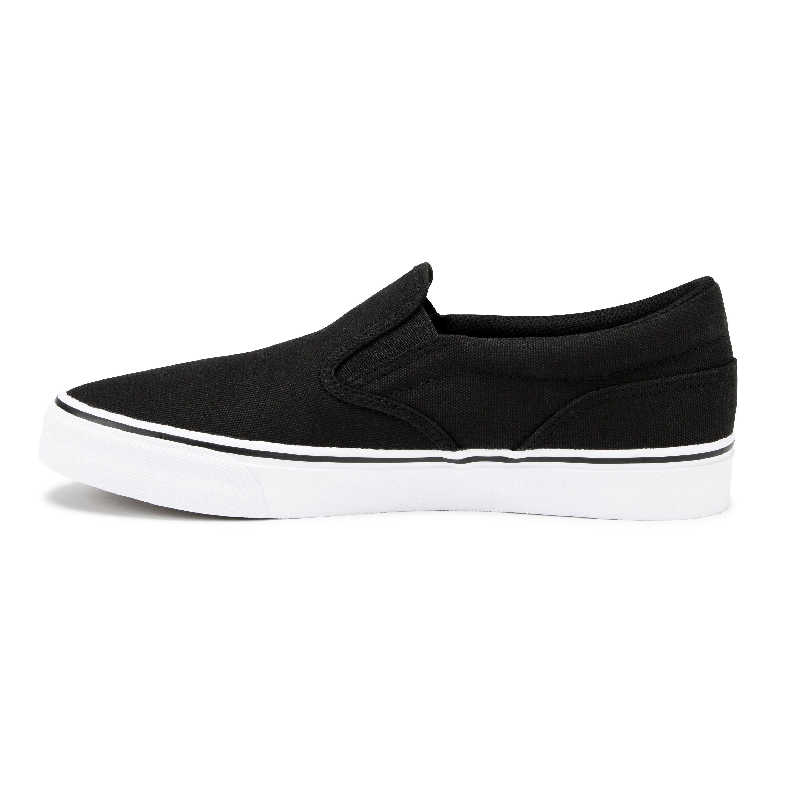 Slip-On Skateboarding Shoes Vulca 100 - Black/White 3/15