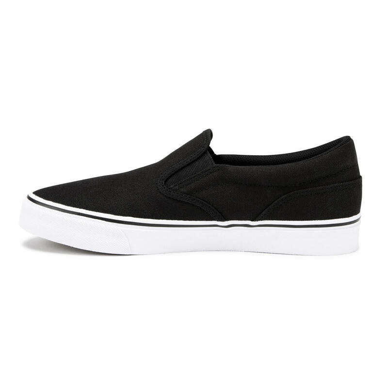 ZAPATILLAS DE SKATE VULCA 100 SLIP-ON NEGRO BLANCO 