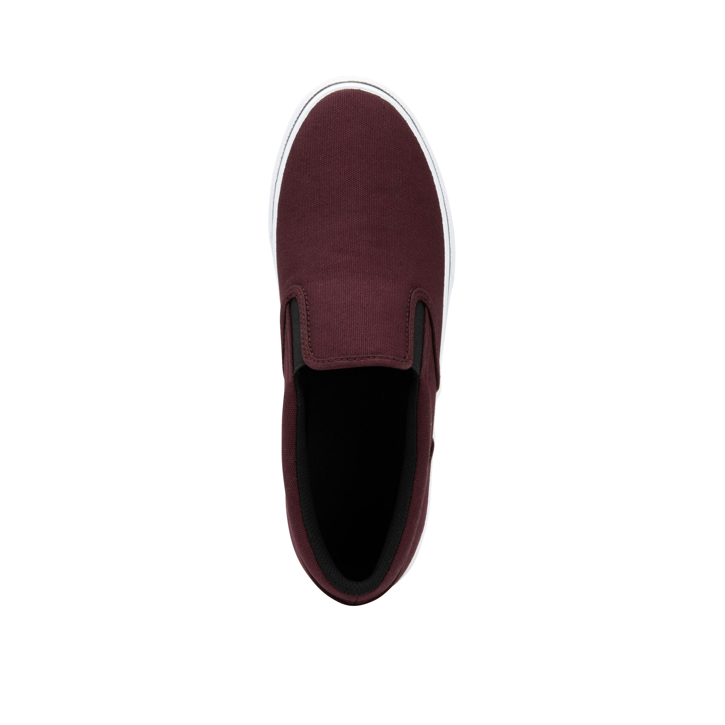 Slip-On Skateboarding Shoes Vulca 100 - Burgundy/White 7/15