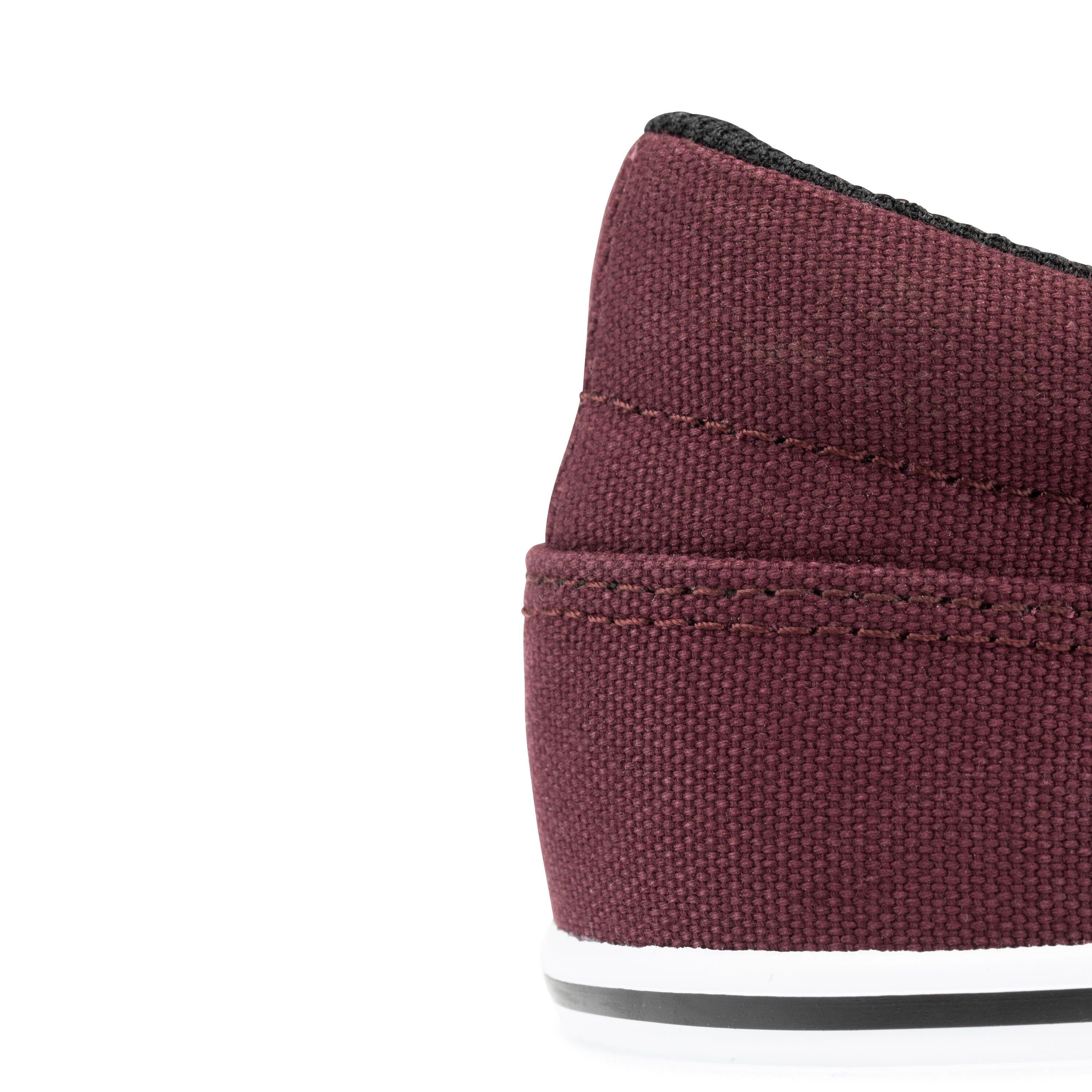 Slip-On Skateboarding Shoes Vulca 100 - Burgundy/White 15/15