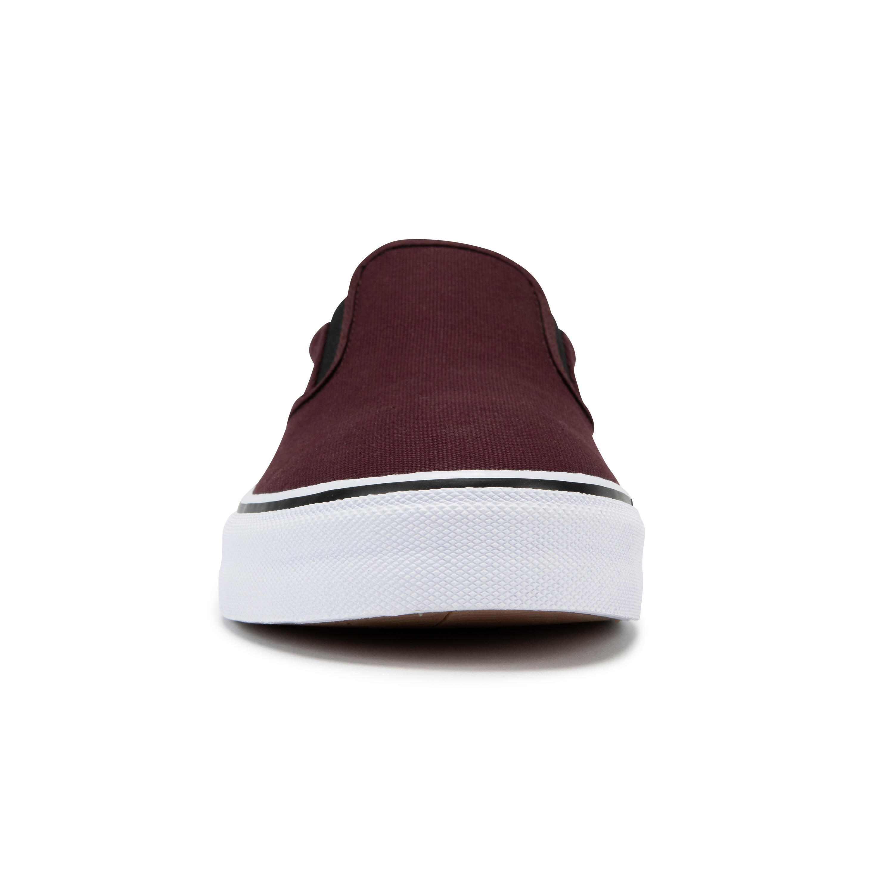 Slip-On Skateboarding Shoes Vulca 100 - Burgundy/White 4/15