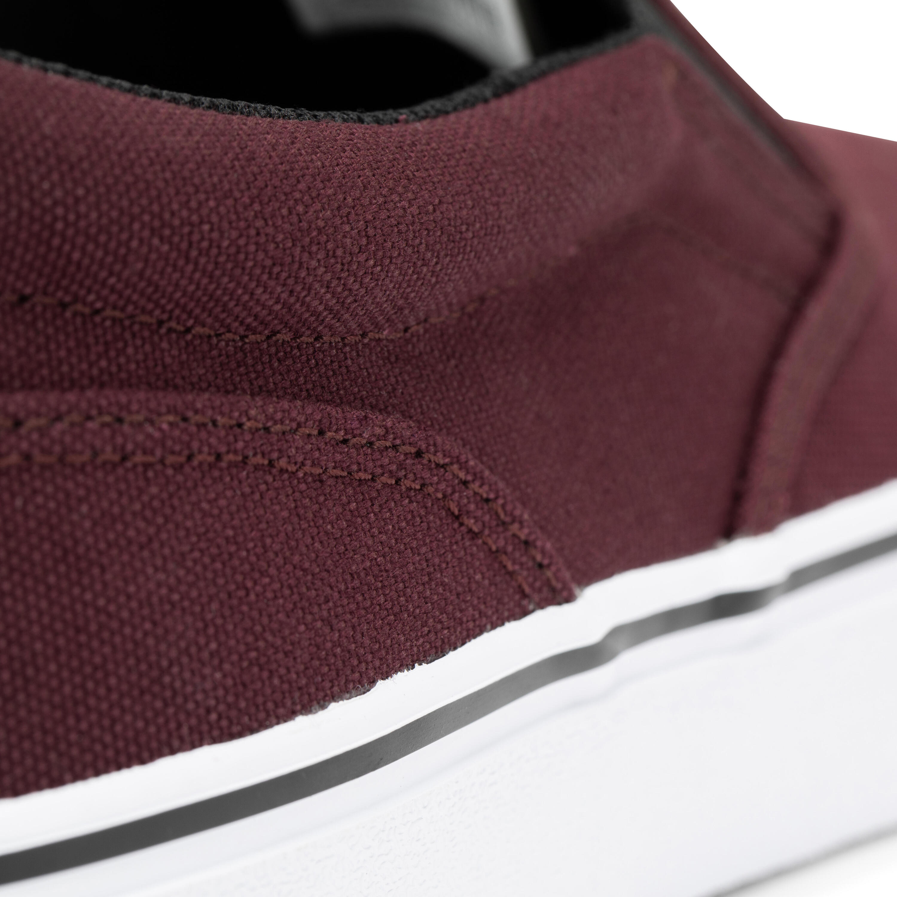 Slip-On Skateboarding Shoes Vulca 100 - Burgundy/White 13/15