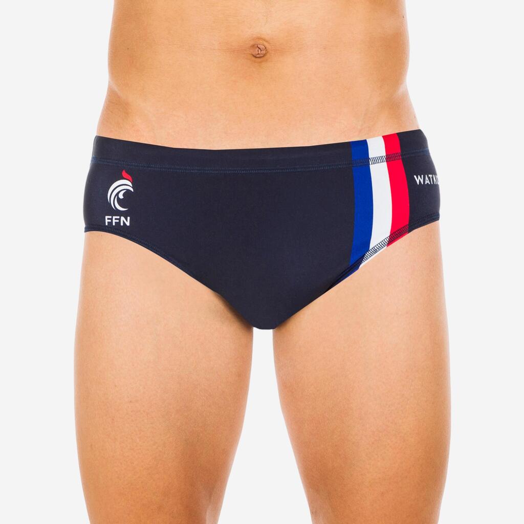 Badehose Slip Wasserball Octopus Herren blau