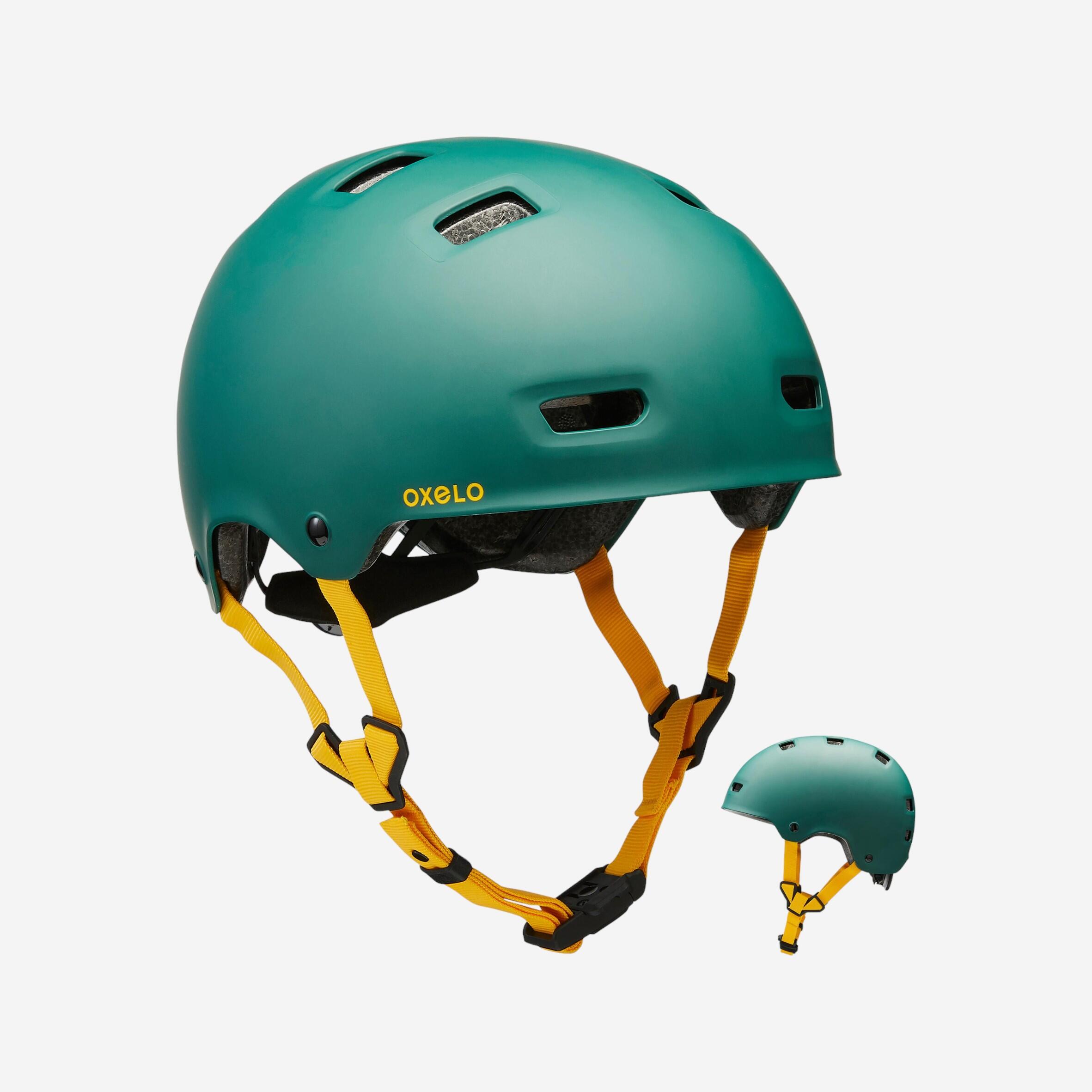 Oxelo Helm voor skeeleren skateboarden steppen MF540 Urban Green