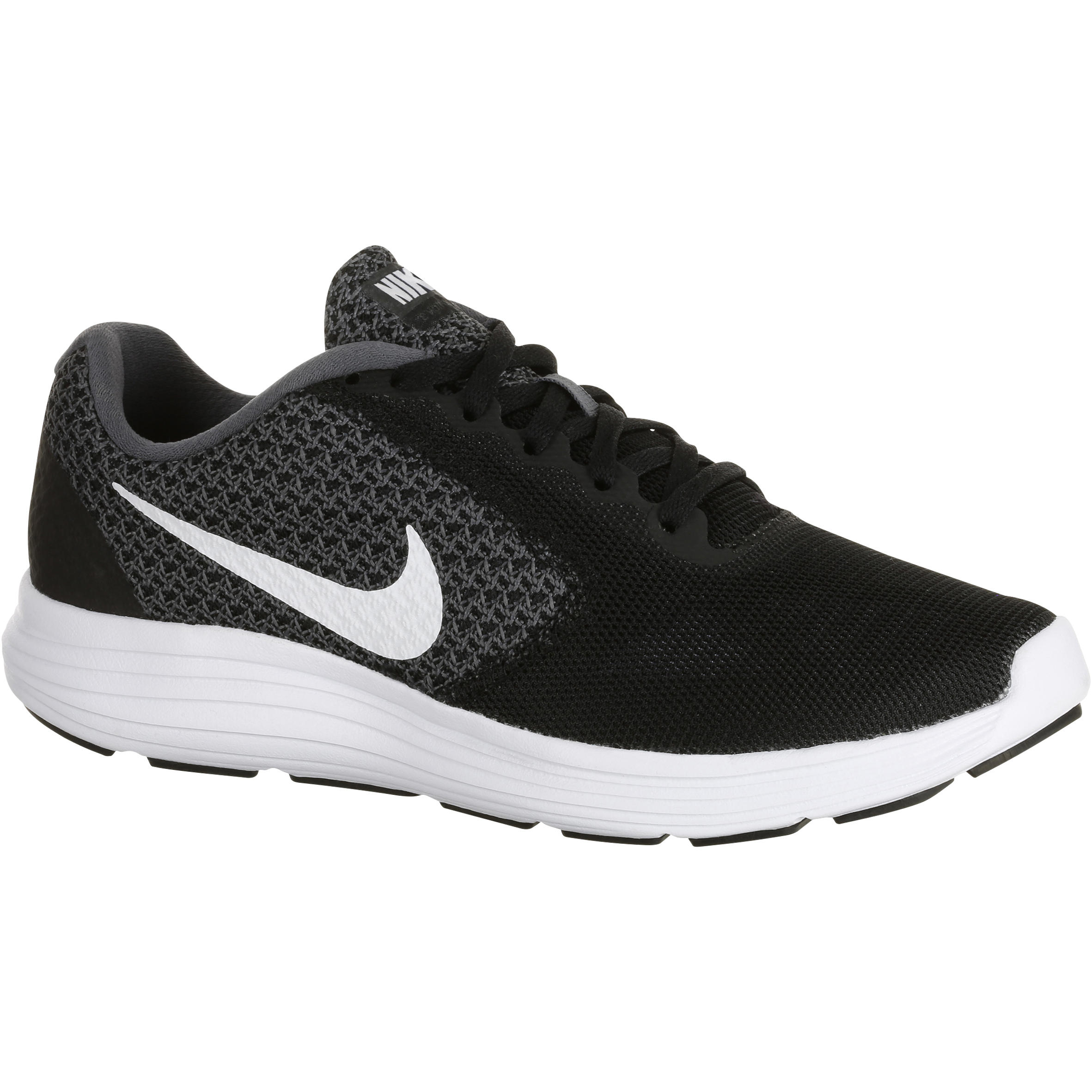 Revolution 3 Women's Fitness Walking Shoes - Black/White 1/9