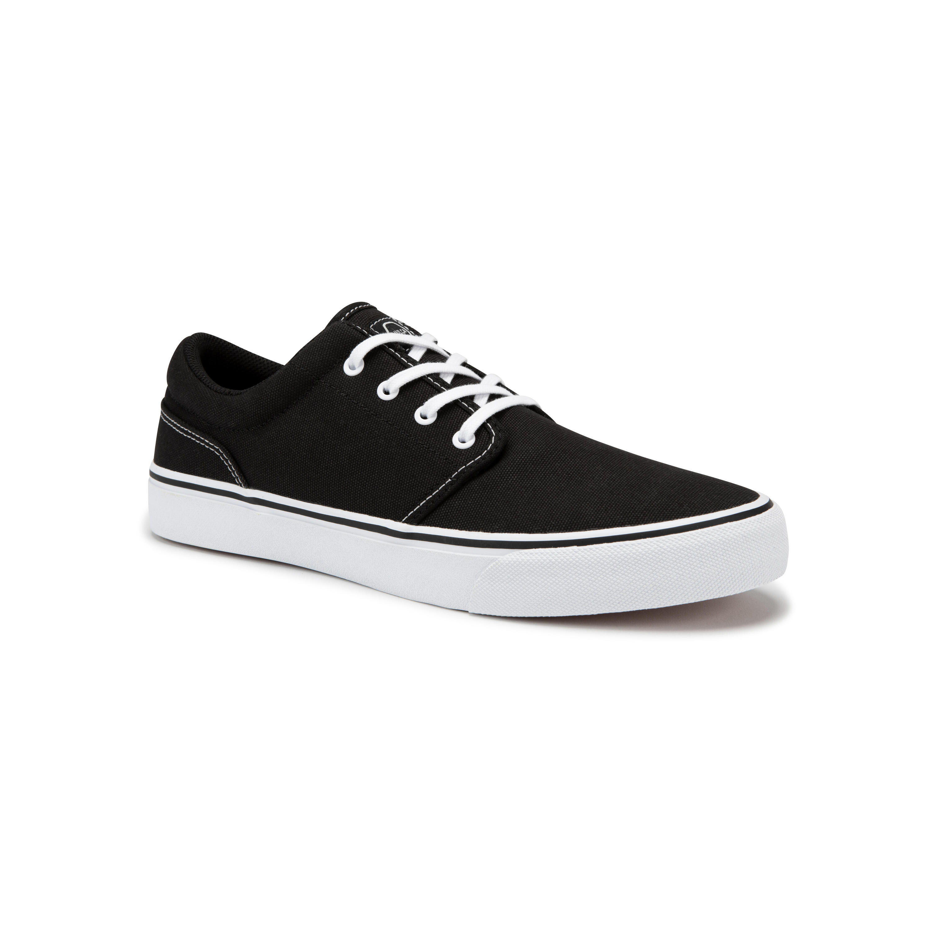 OXELO Adult Low-Top Skateboarding Longboarding Shoes Vulca 100 - Black/White