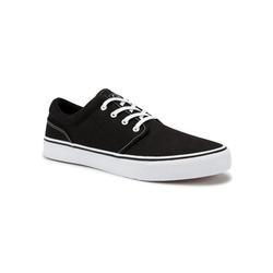 Zapatillas de caña baja skateboard-longboard adulto VULCA 100 negro blanco 