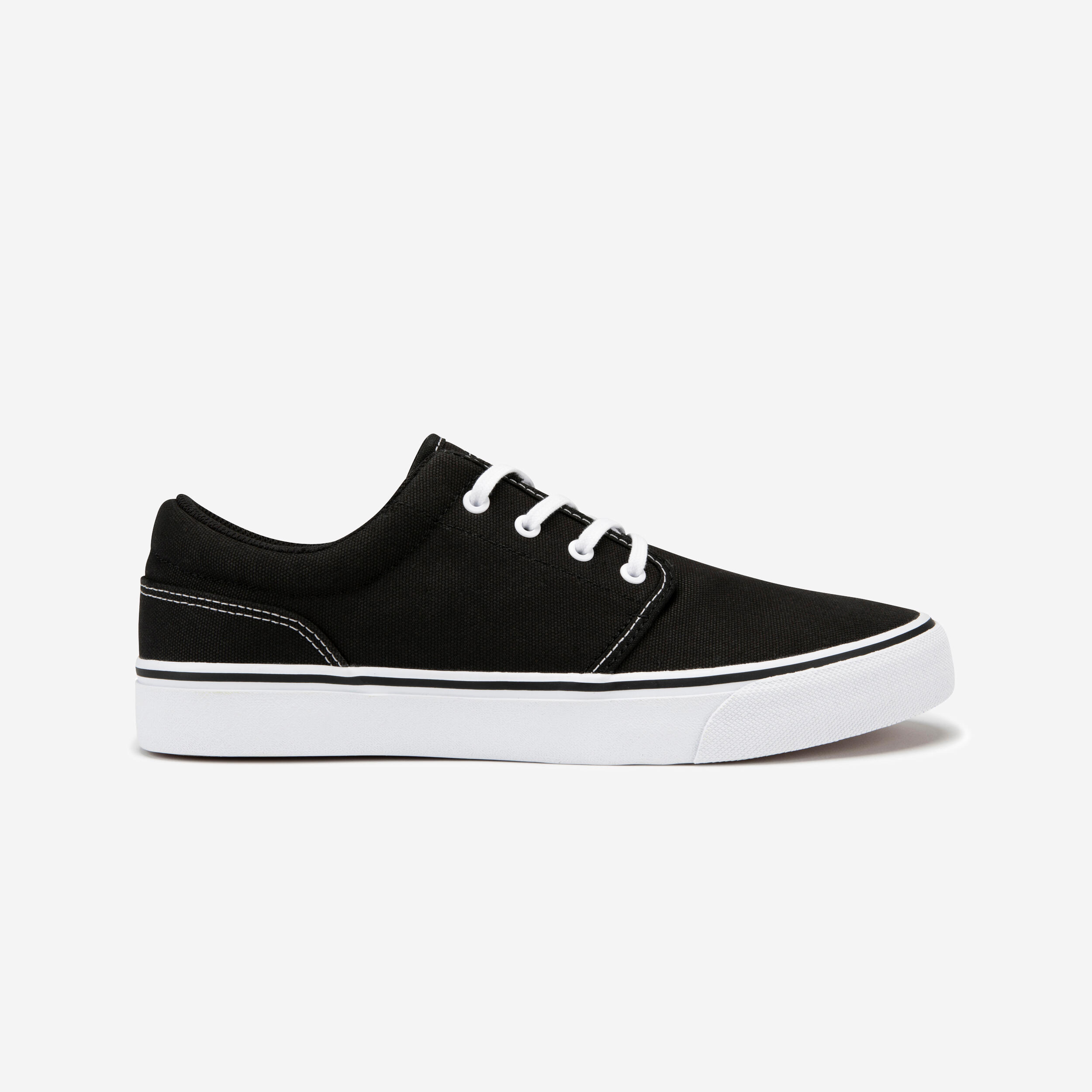 Adult skateboard-longboard low shoes VULCA 100 Black White