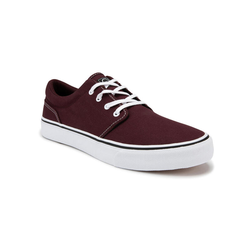 Chaussures basses skateboard longboard VULCA 100 CANVAS noires Oxelo Decathlon