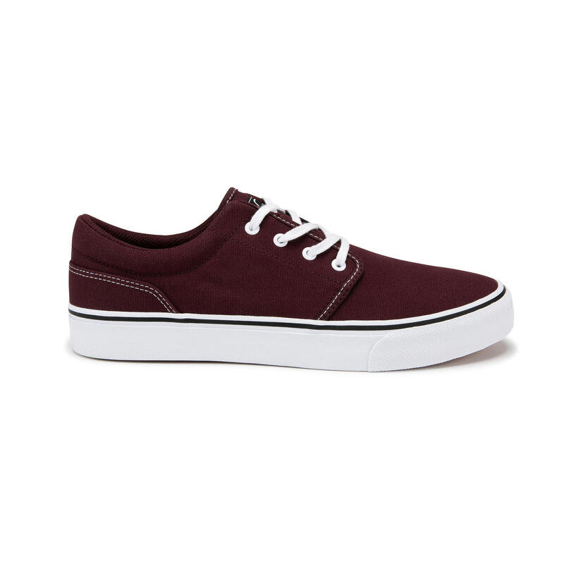Nízké skateboardové boty Vulca 100 vínovo-bílé 