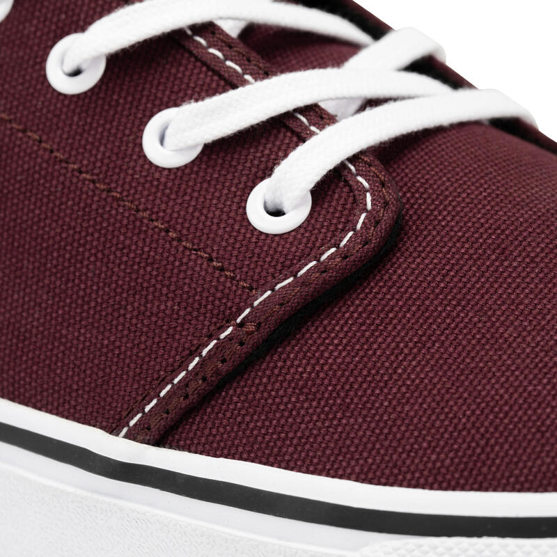 Nízké skateboardové boty Vulca 100 vínovo-bílé 