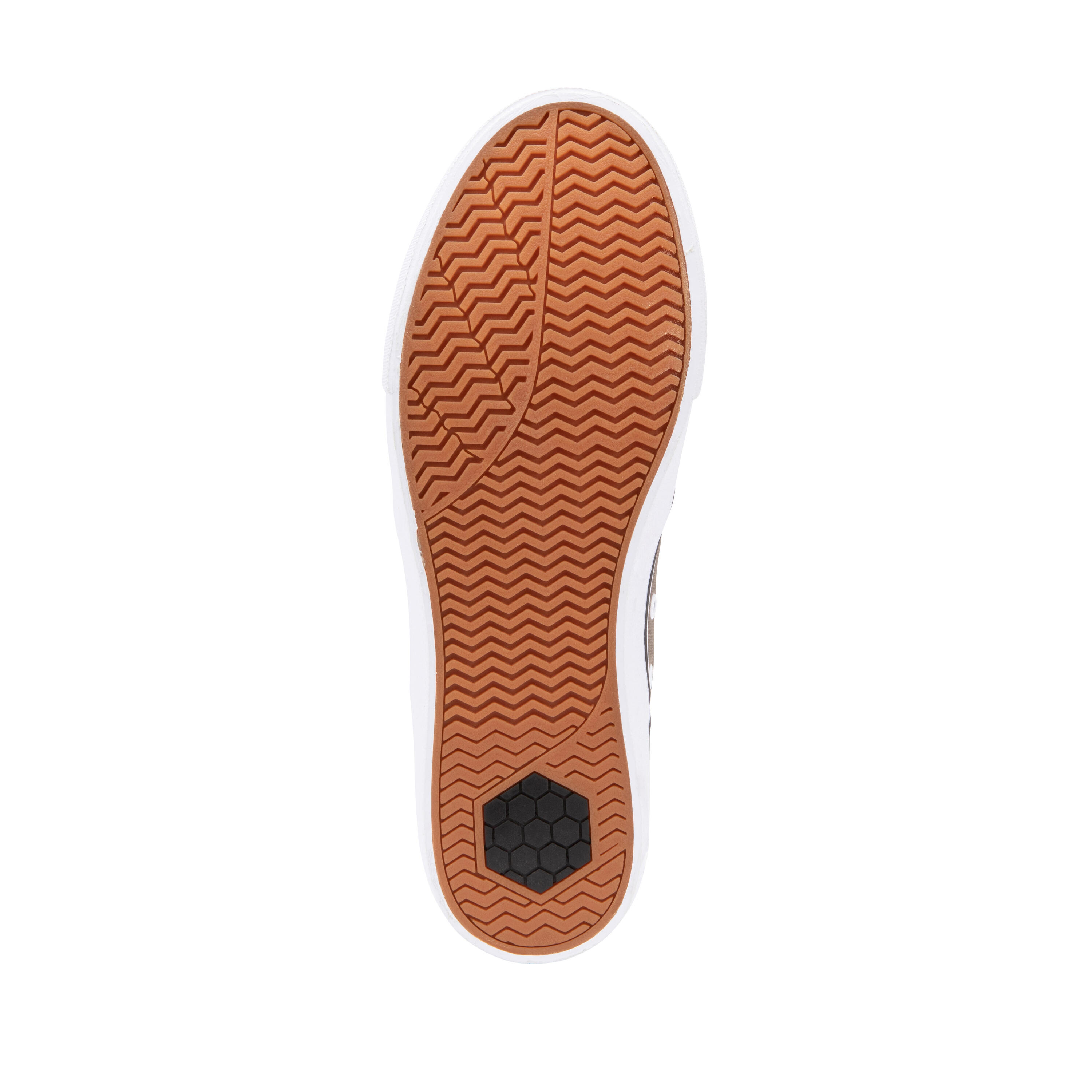 Adult Skateboarding Longboarding Low-Top Shoes Vulca 100 - Khaki/White 7/15