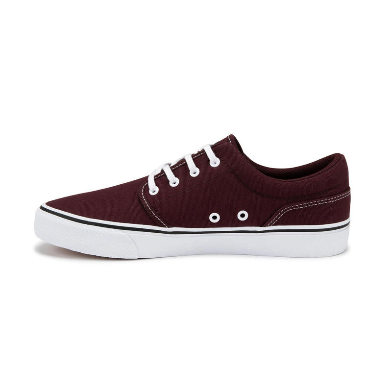 Nízké skateboardové boty Vulca 100 vínovo-bílé 