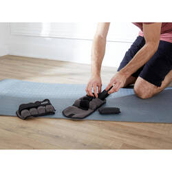 2 kg Adjustable Wrist / Ankle Weights Twin-Pack - Grey