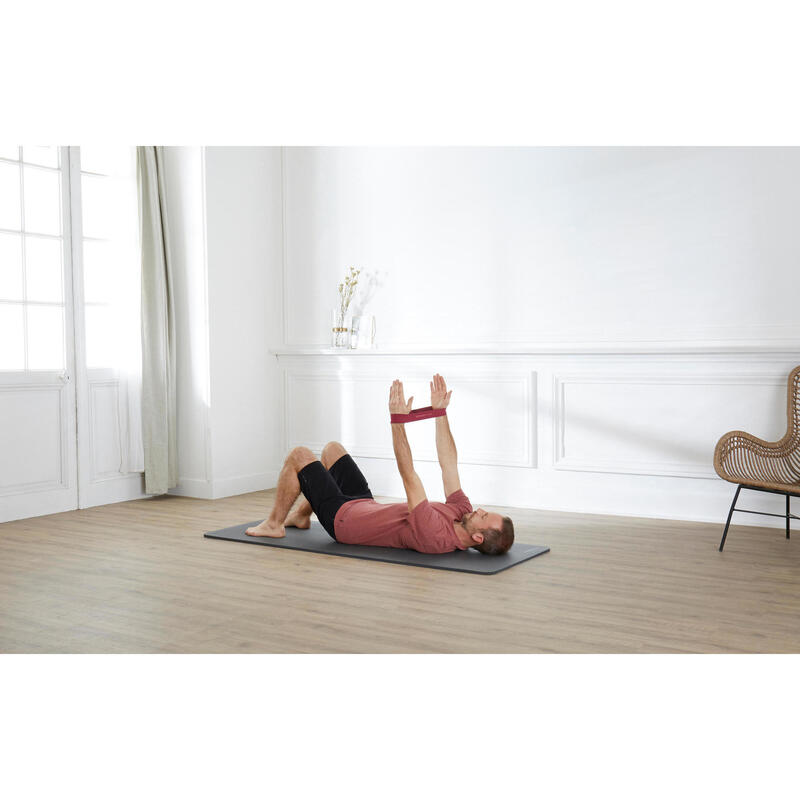 Kumaş Pilates Direnç Bandı - 6 KG - Bordo - Orta Seviye