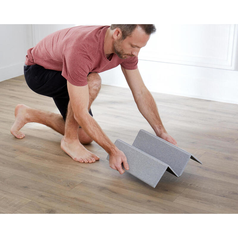 Mini szőnyeg pilateshez 500-as, 50 cm x 39 cm x 8 mm, szürke