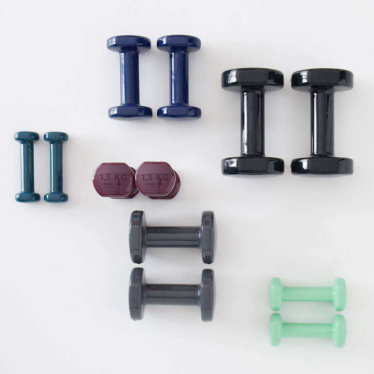 Fitness 3 kg Dumbbells Twin-Pack - Grey