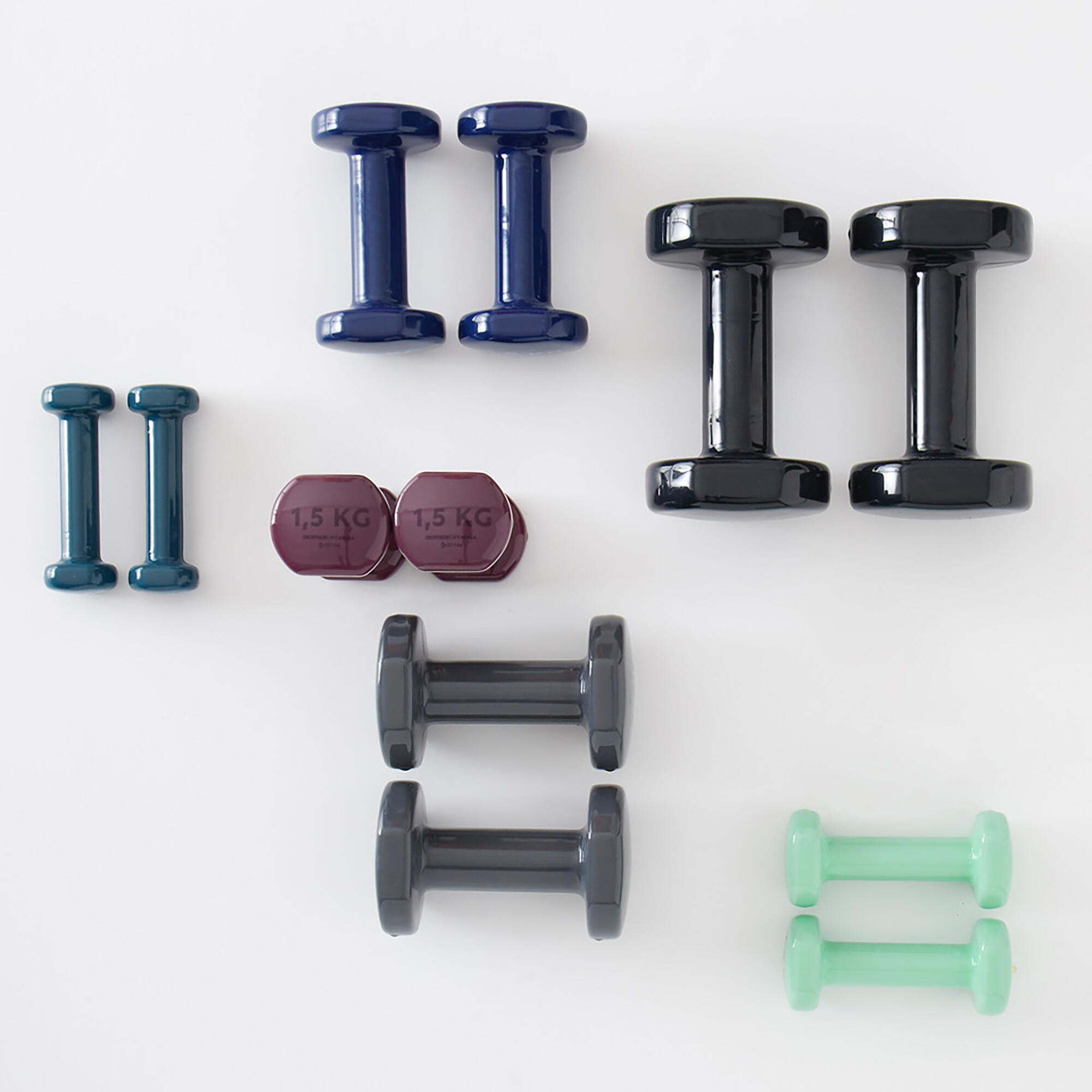 Fitness 3 kg Dumbbells Twin-Pack - Grey 3/5