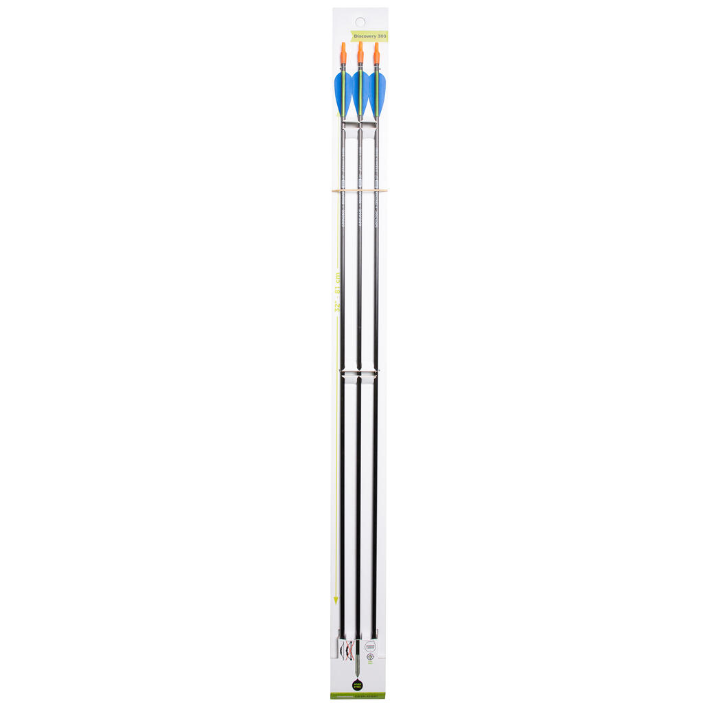 Flechas de tiro con arco de carbono Discovery 300, paquete de 3