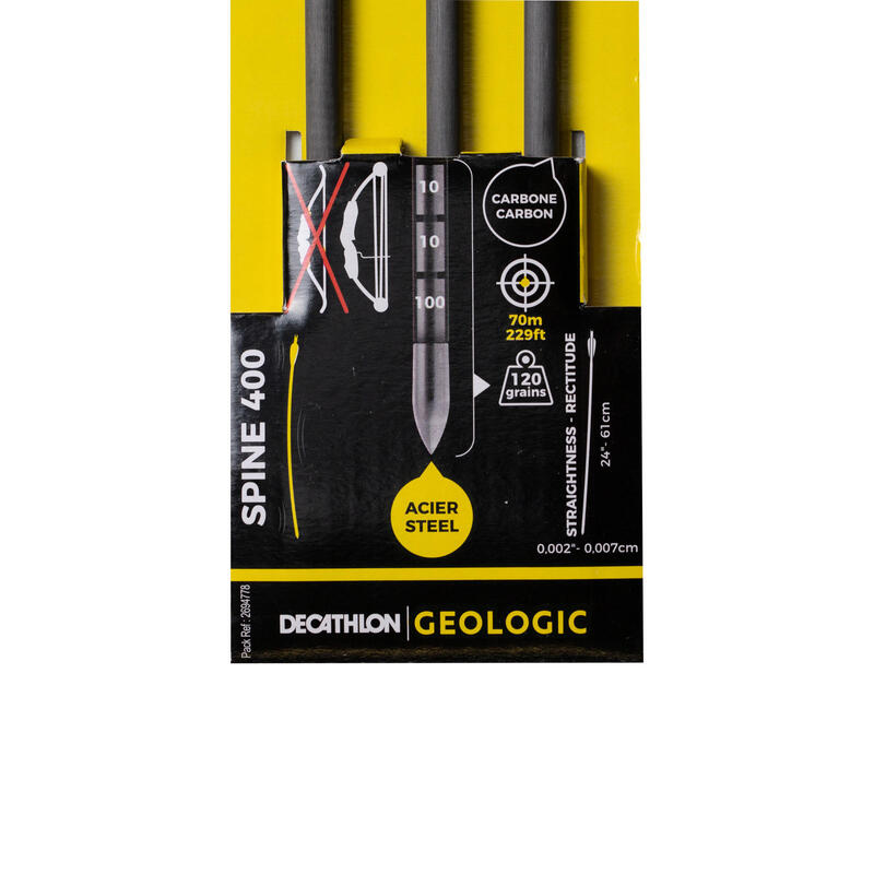 FLECHAS TIRO CON ARCO GEOLOGIC CLUB 900 CB X3 CARBONO