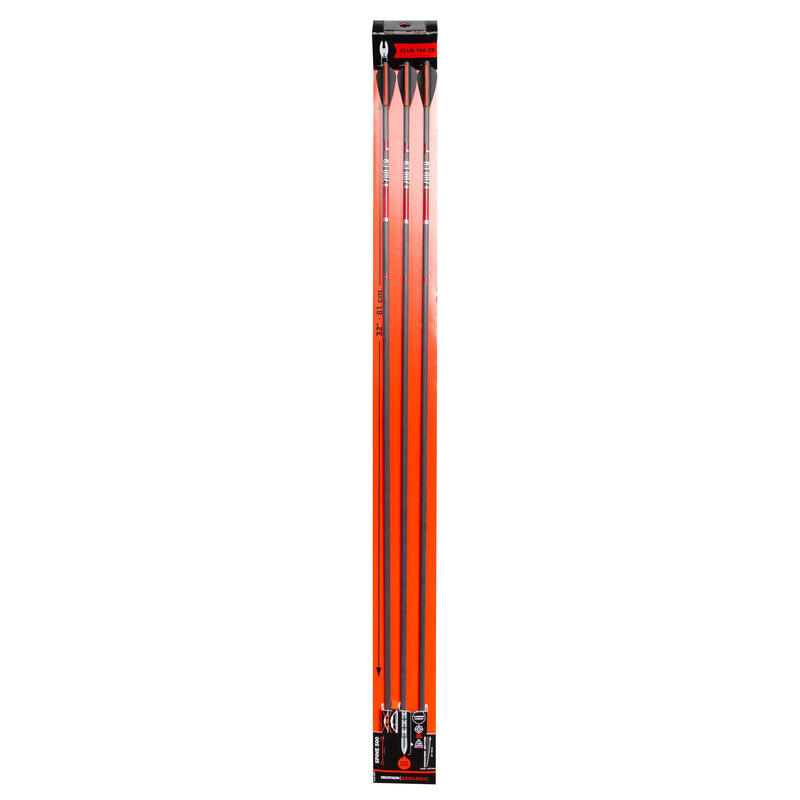 FLECHAS TIRO CON ARCO CLUB 500 X3 CARBONO ARCO CLÁSICO - Decathlon