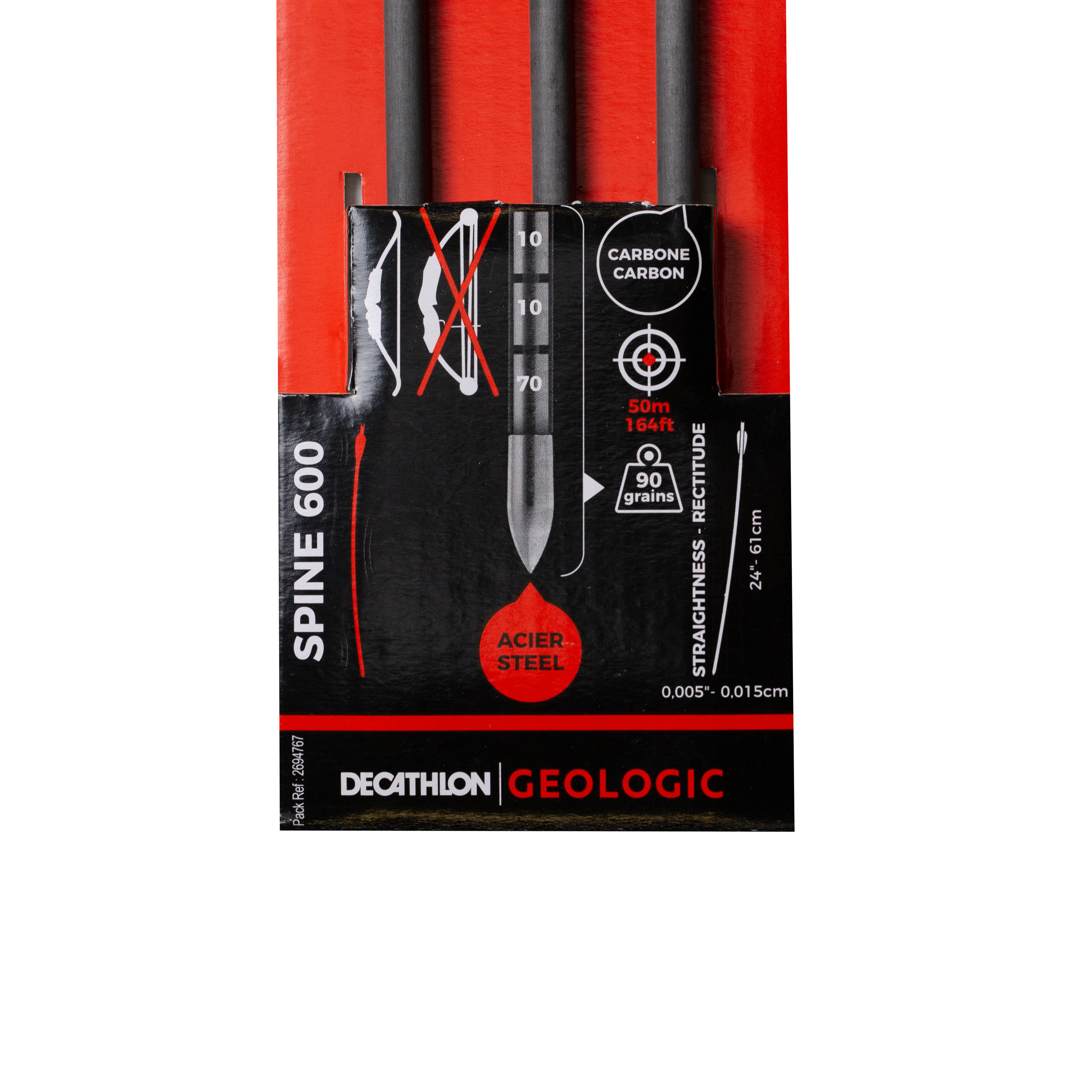 x3 Archery Recurve Bow Carbon Arrows - Club 700 - GEOLOGIC