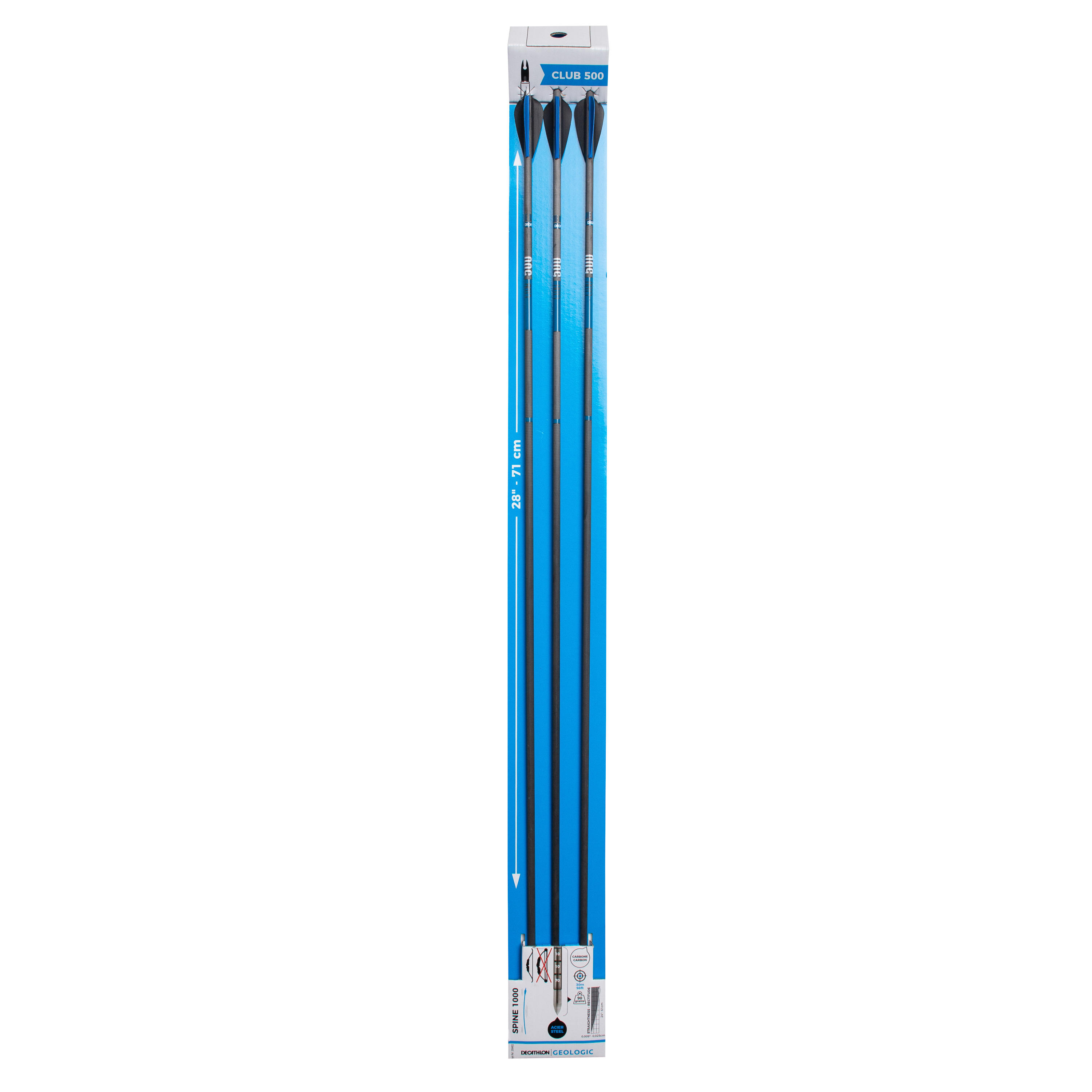 CARBON PIJLEN VOOR BOOGSCHIETEN CLUB 500 X3 VOOR RECURVEBOOG 6/14