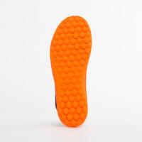 Botas Fútbol Kipsta Agility 140 HG Turf Tira autoadherente n Burdeos Naranja