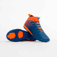 Kids' Hard Pitches Football Boots Agility 900 Turf TF - Blue/Orange