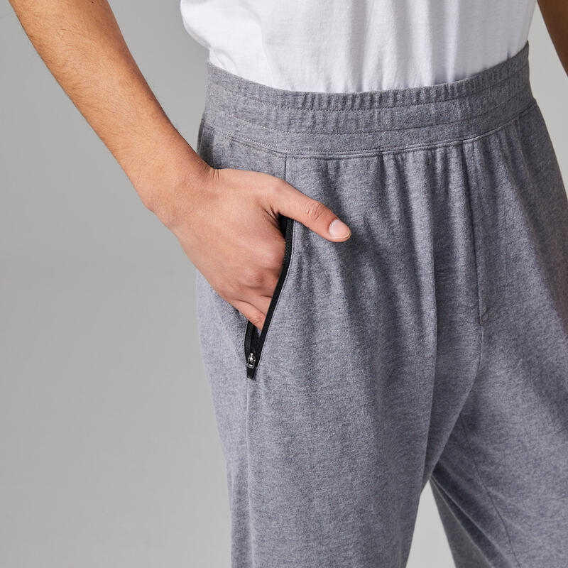 Men's Slim Training Bottoms 100 - Grey