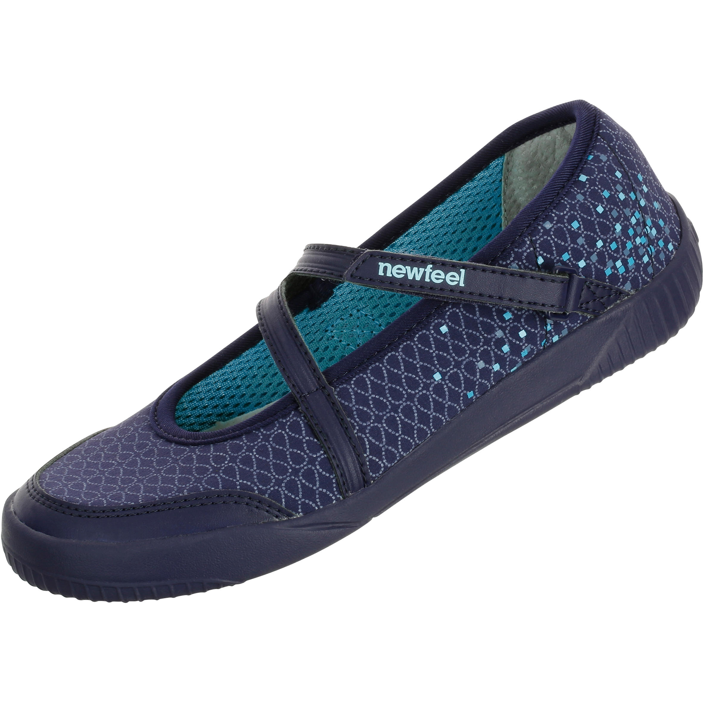 Baomissma Children's Walking Pumps - Navy Turquoise 10/10