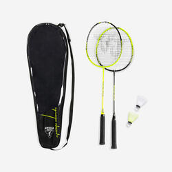 Badmintonset Magic Night med racketar och fjäderbollar