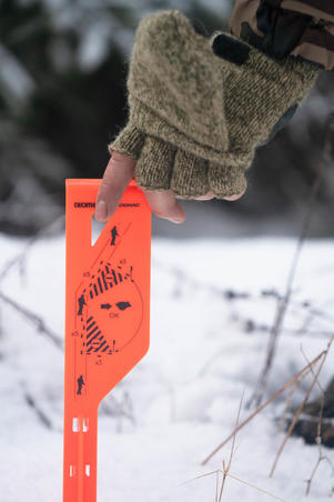 Gants de  chasse 2 en 1 laine chaudes - 100 marron