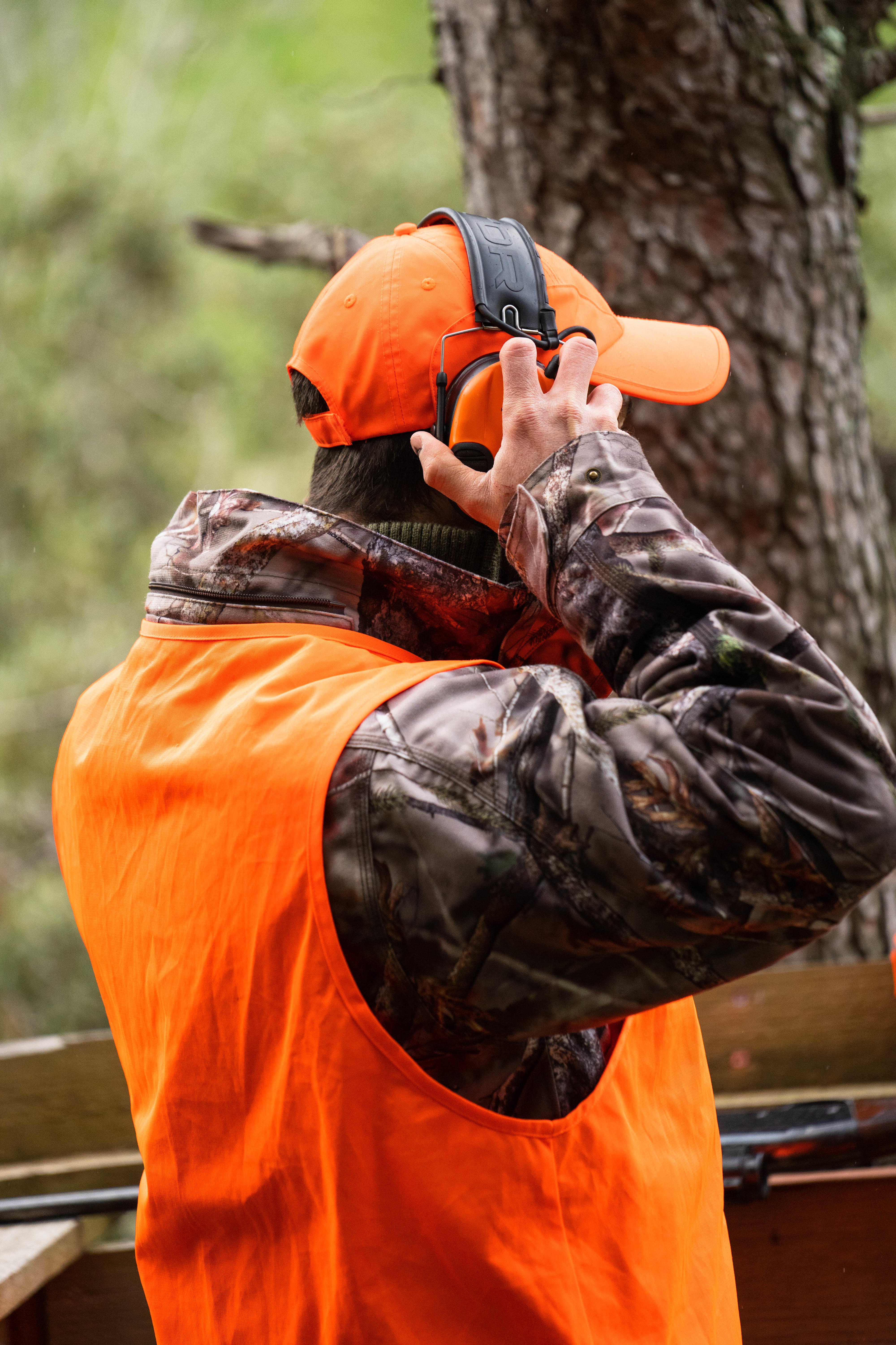 Hi Vis Hunting Bib - Orange - SOLOGNAC