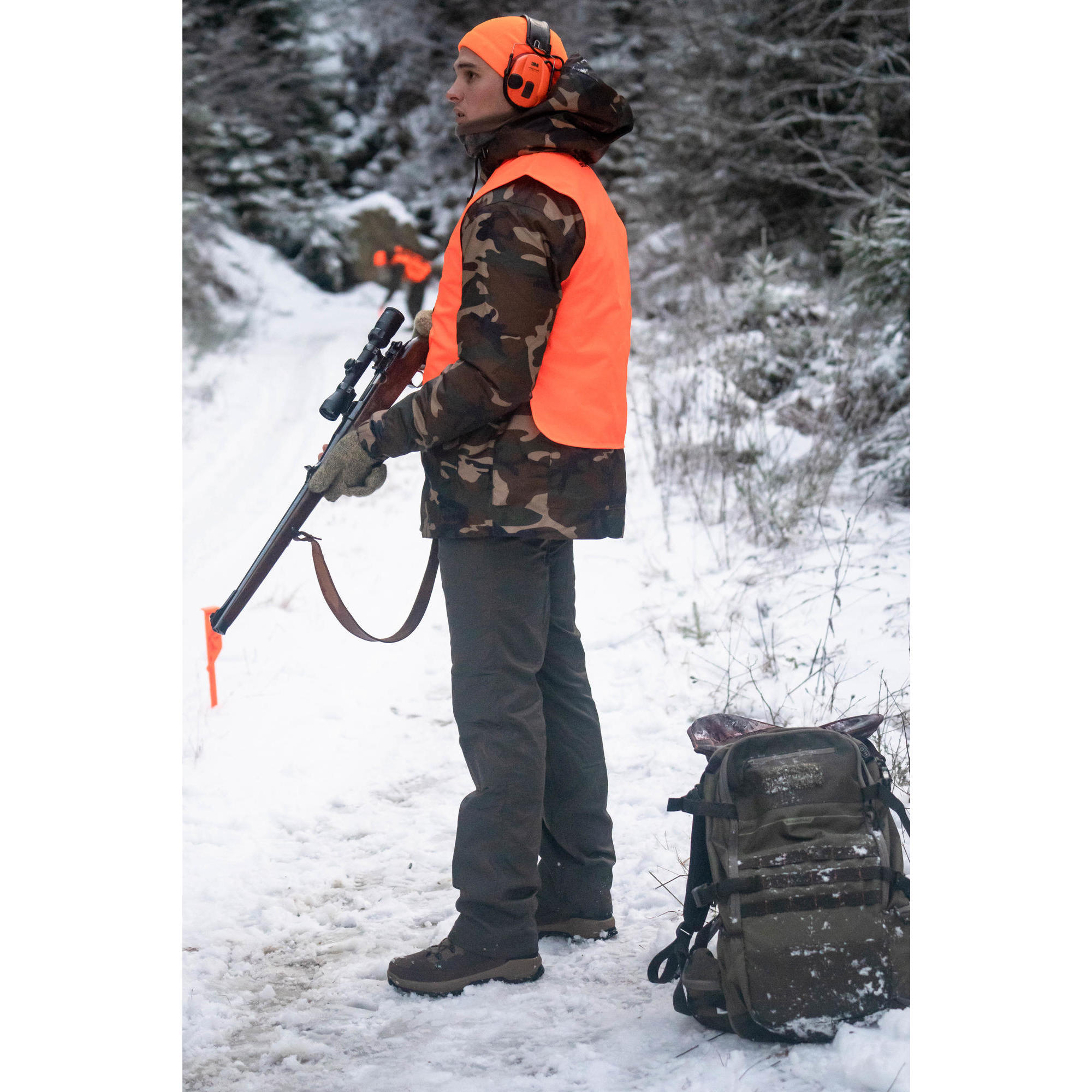 100 FLUORESCENT ORANGE HUNTING VEST