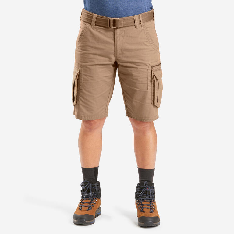 Buy Men's Travel Trekking Cargo Shorts Brown Online Decathlon