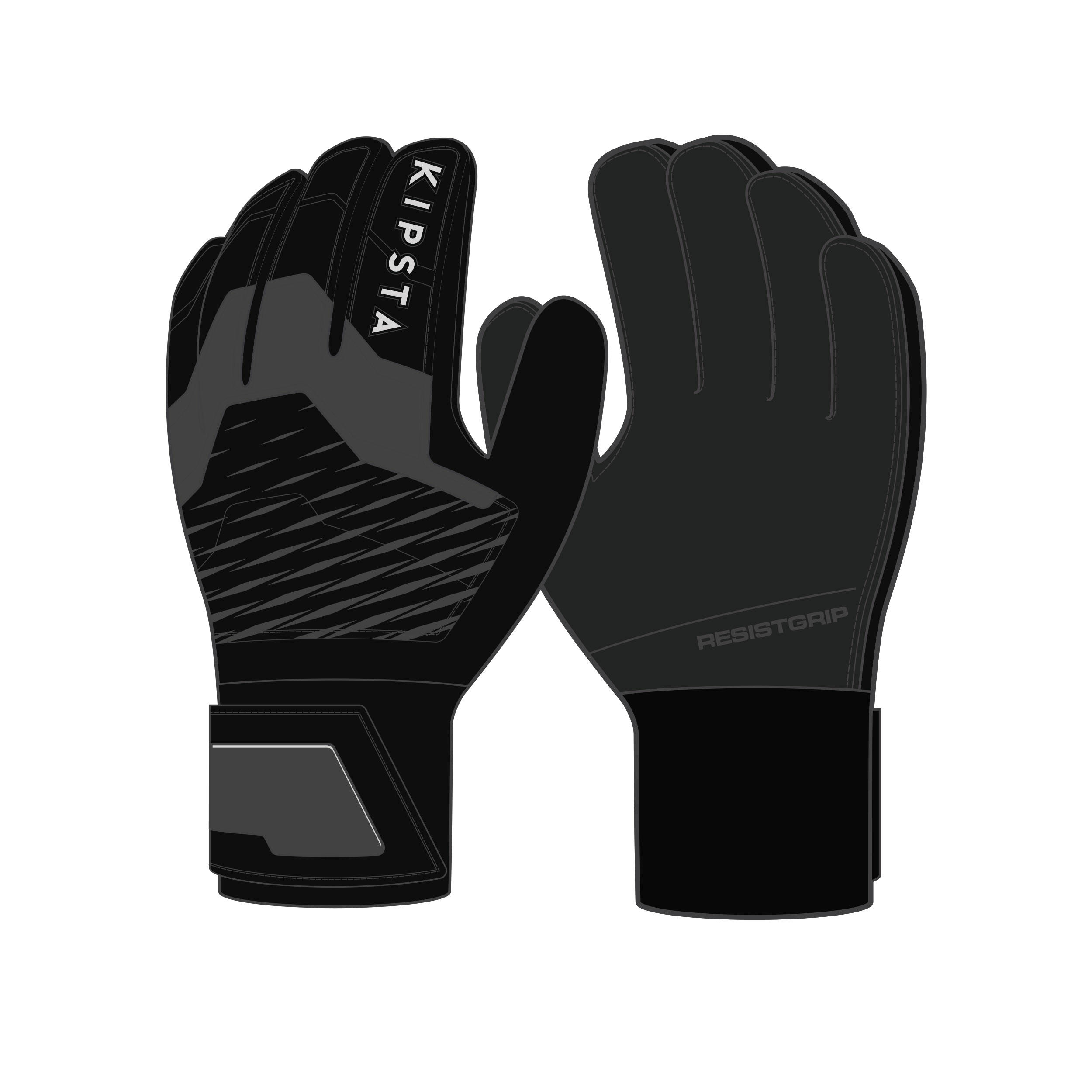 Guantes de Portero Kispta F100 RESIST Adulto Negro Gris 5/6