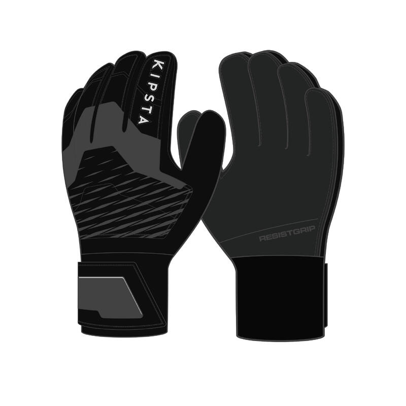 Adult Football Goalkeeper Gloves F100 Resist - Black/Grey
