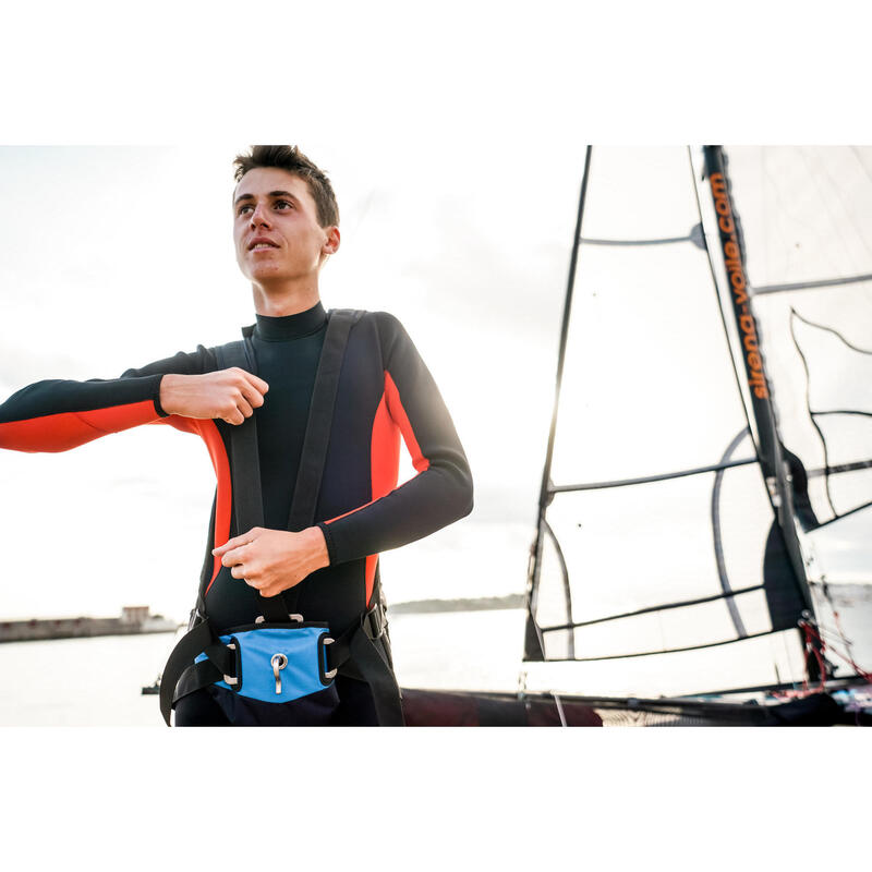 Ceinture de trapèze Voile Dinghy 100 bleu