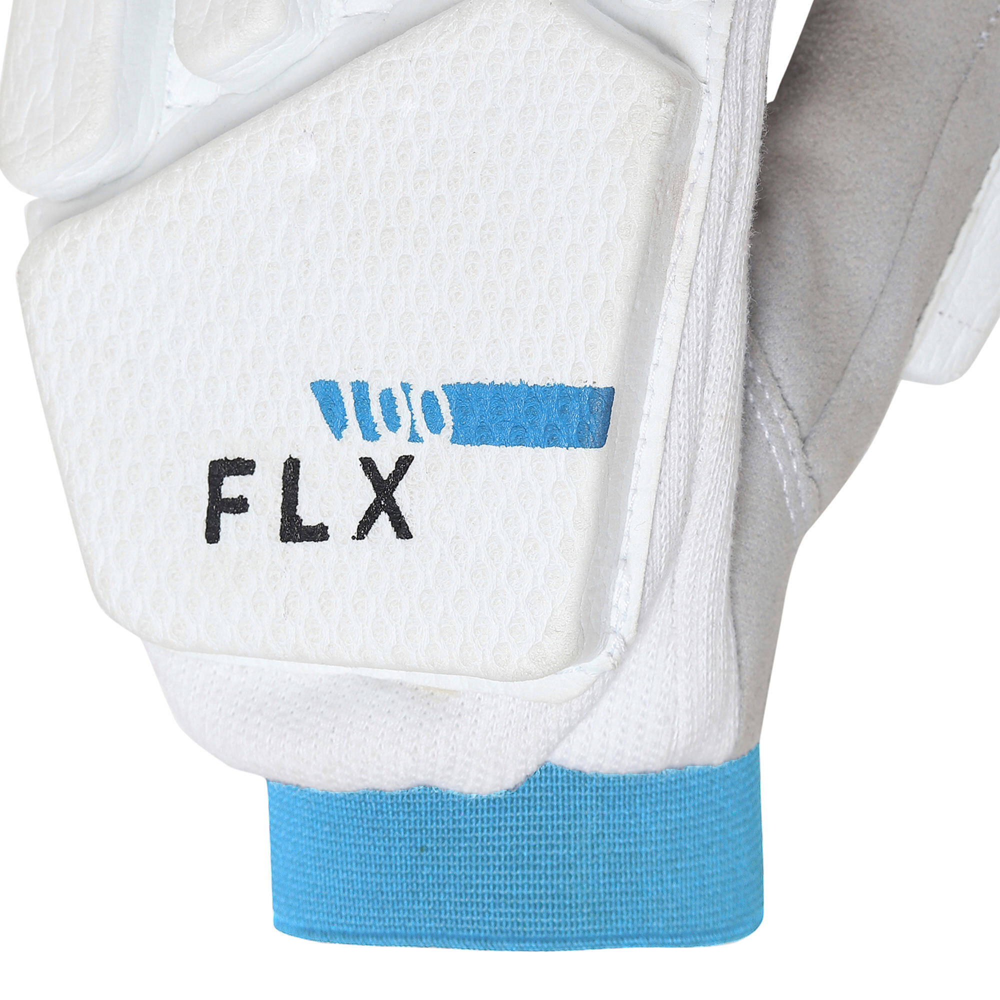 KID'S BEGINNER LEFT HAND SAFETY TESTED CRICKET BATTING GLOVES GLV100, WHITE -  3
