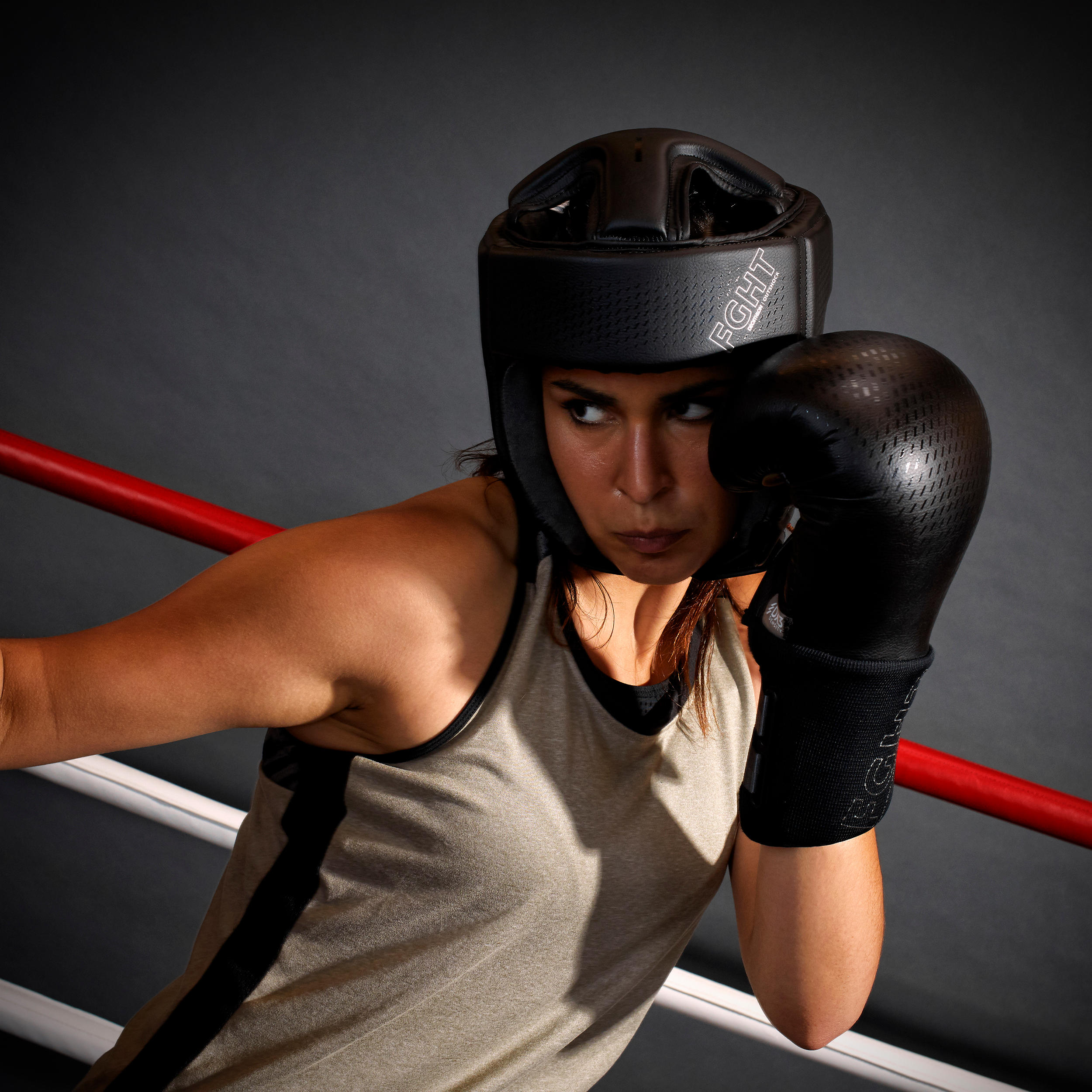 Boxing Open Face Headguard - 900 Black - OUTSHOCK
