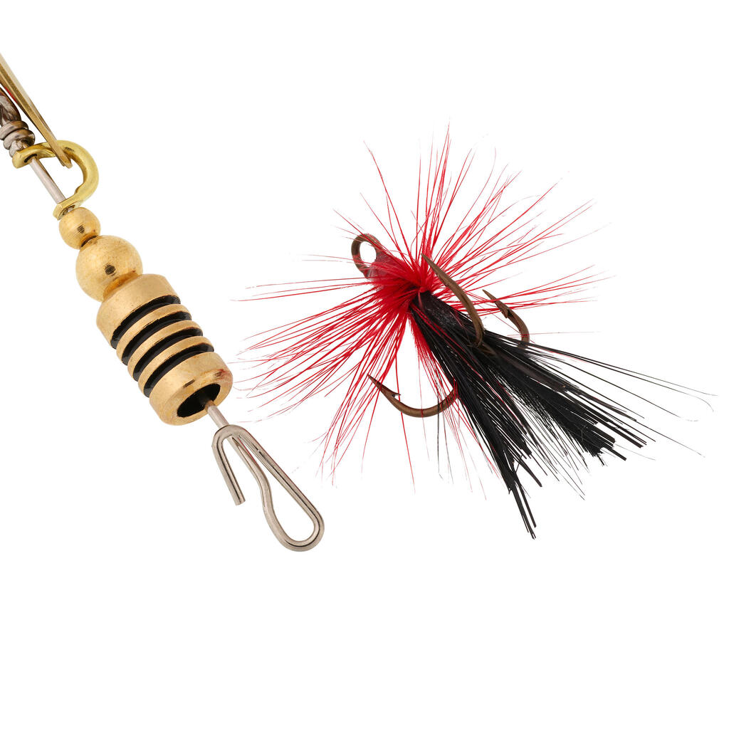 LURE FISHING SPINNING SPOON WETA F #1 - GOLD RED DOTS