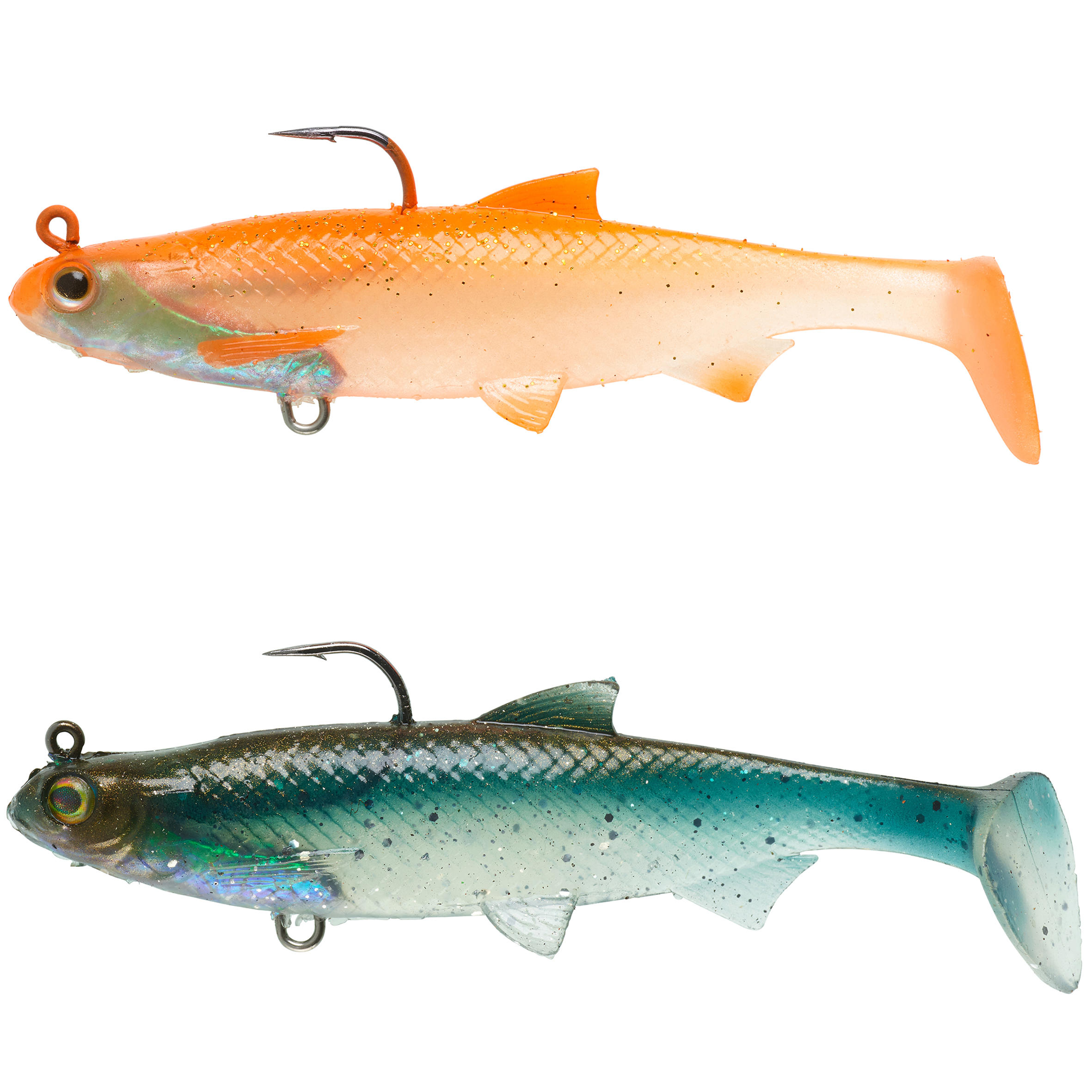 Set năluci flexibile SHAD pescuit cu năluci biban RTC 90 portocaliu/ albastru La Oferta Online CAPERLAN imagine La Oferta Online