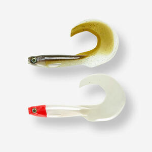 Kit Vinilo Pesca Spinning Lucio Siluro Rogengrub 140 Smelt/Cabeza Roja