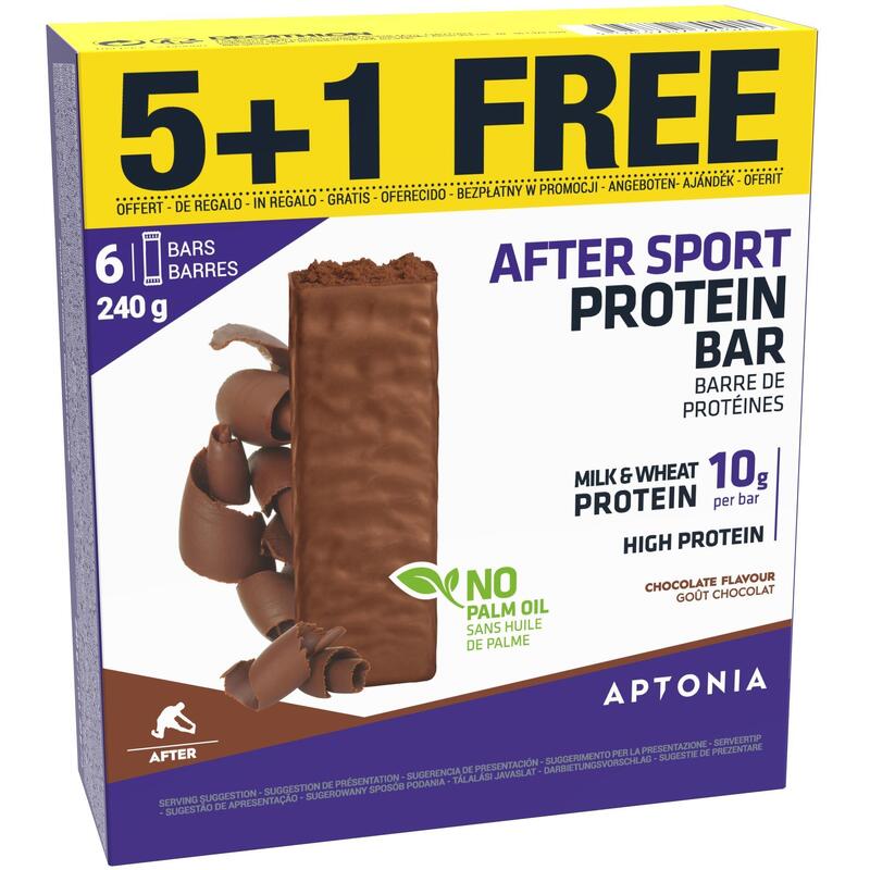 Barre protéines AFTER SPORT Chocolat 40g*5 + 1 gratuite