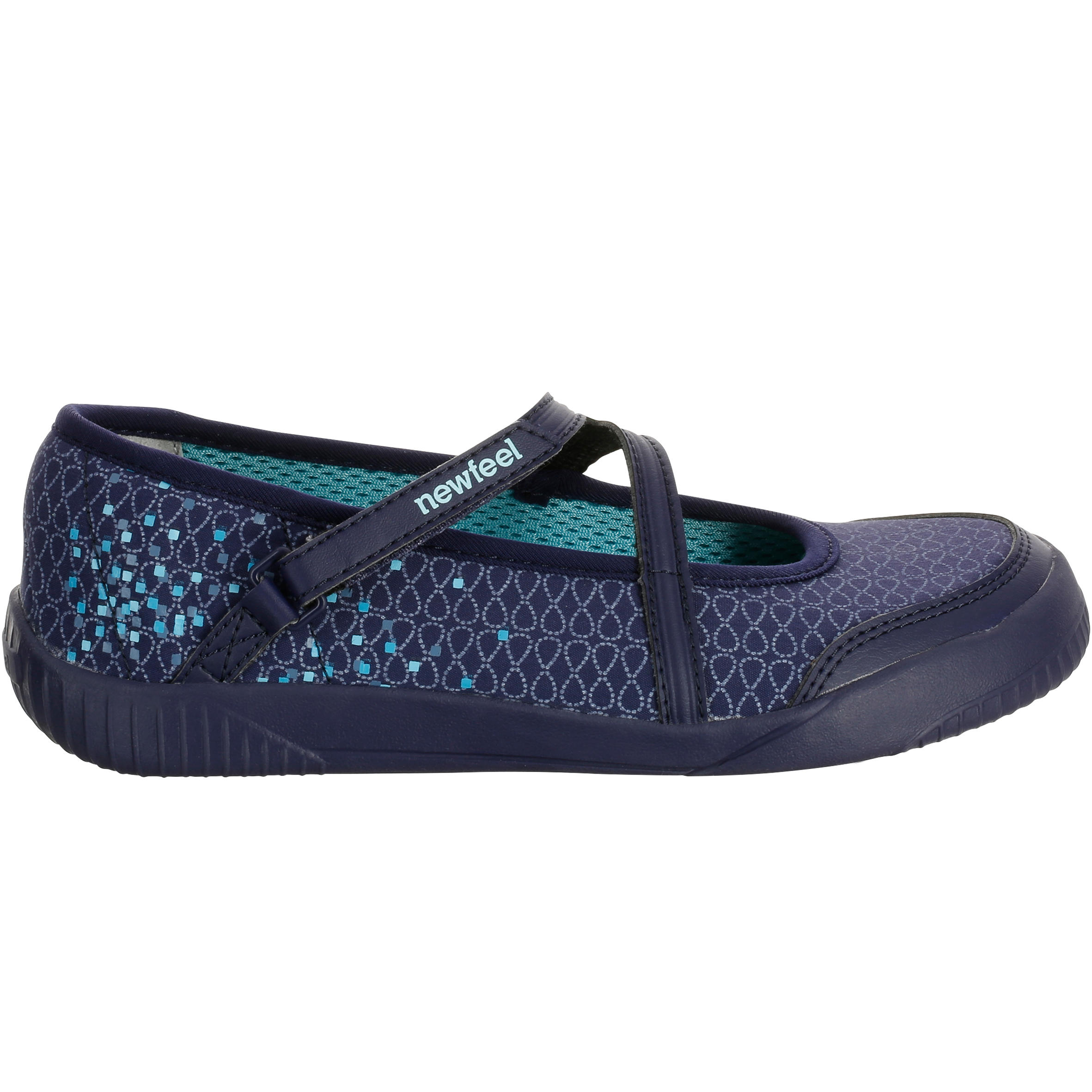 Baomissma Children's Walking Pumps - Navy Turquoise 2/10