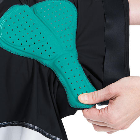 Стартовий костюм жіночий для триатлону на короткі дистанції - Зелений/Чорний